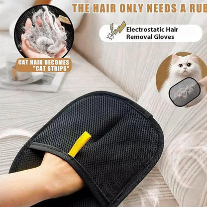 2025 Upgraded Pet Hair Removal Glove |Double-Sided – Reusable Grooming & Bathing Glove for Dogs and Cats |Soft Silcone Touch |Easy Deshedding and Cleaning Mitt (Black, 5 PCS)