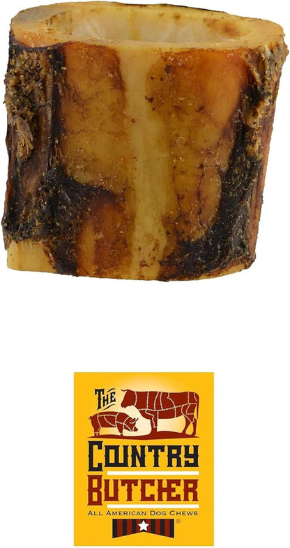 2" Beef Marrow Dog Bones for Aggressive Chewers, Small Breed Dog Treat, Natural, Tough, Chew Toy, Made in The USA, 6 Count