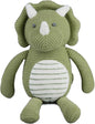 100% Organic Cotton Baby Stuffed Animals | 7.1" Green Dinosaur Plush for Newborn