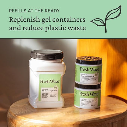 Fresh Wave Original Scent Odor Removing Gel Refill, 63 oz. | Safer Odor Absorbers for Home, Cooking, Trash, & Pets Areas | Natural Plant-Based Odor Eliminator