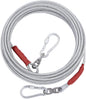 Dog Tie Out Cable for Dogs Outside Up to 125/250lbs,10/20/30/50FT Long Dog Leashes&Chains,Small-Large Dogs Runner Cable for Yard,Heavy Duty Lead Line for Outdoor,Camping,Yard(250lbs 20FT, Silver)
