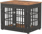 26 Inch Heavy Duty Dog Crate Furniture for Small Dogs, Decorative Pet House End Table, Wooden Cage Kennel Furniture Indoor, Rustic Brown