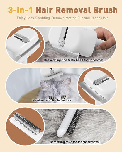 3-in-1 Dog Brush for Shedding, Multifunctional Deshedding Dog Brush for Short Haired Dogs and Cats, Pet Combs for Grooming Matting, Effectively Deshedding and Removes Dirt for Pets
