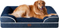 EHEYCIGA Egg-Crate Memory Foam Dog Bed, Waterproof, Navy, Large 41 x 27 x 6.5 inches, 100 lbs Capacity