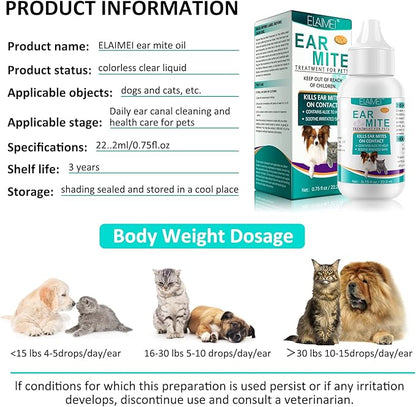 Ear Mite Treatment for Dogs, Dog Ear Infection Treatment, Ear Mite Treatment for Dog Yeast Infection, Alleviation Suffering from Ear Mites & Itching and Odours Stinky Stuff for Dogs Ears