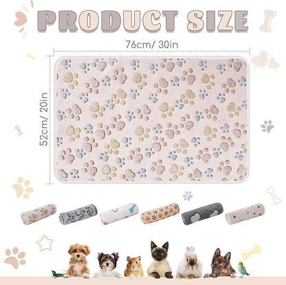 6 Pack Guinea Pig Cage Liner, Washable Guinea Pig Fleece Blankets Beding Accessories, Flannel Throw Warm Sleep Mat, Pet Pee Pads for Small Animal Hamster Rabbit Puppy Cat (26x14 Inch)