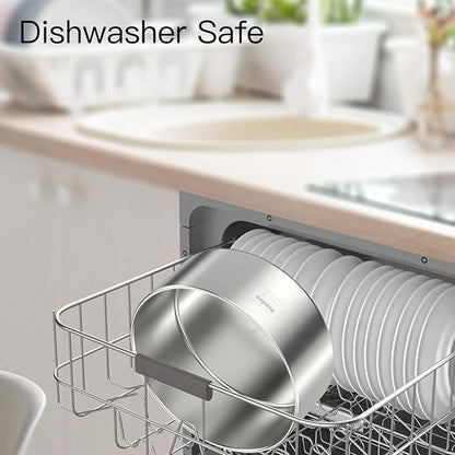 82oz Double Layers 304 Stainless Steel Dog Bowl - Insulated & Durable | Non-Slip Base | Easy to Clean | BPA-Free Safe Dog Food and Water Bowl