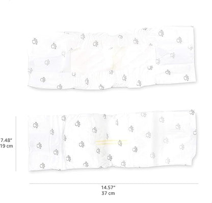 Amazon Basics Male Dog Diapers, 30 Count, X-Small, Ultra Absorbent Disposable Wrap with Secure Fit, Leakproof and Comfortable