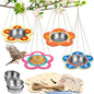Fennoral 4 Pack Bird Feeder Kits for Kids Make Your Own Bird Feeders Wooden Art and Craft for Girls Boys Ornaments DIY to Paint Craft for Spring Garden Outdoor Decoration Summer Activities Project