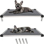 FXW TitanNest Chew-Proof Elevated Dog Bed, Raised Cot for Indoor/Outdoor/Camping Use, Durable & Washable Padded Pet Bed for Extra-Small Dogs, 30.0" L x 22.0" W x 4.5" H, Gray