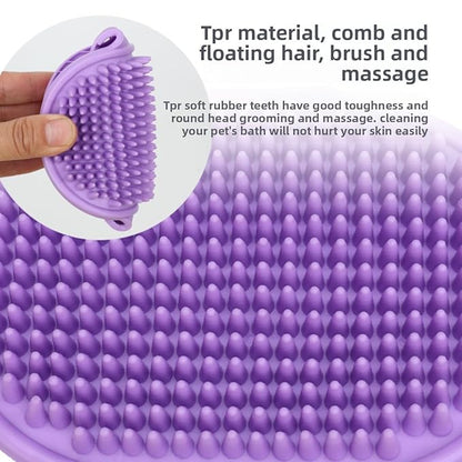 4PCS cat self groomer,cat brushes for indoor cats,Adjustable silicone self-cleaning massage tool for scratching, bathing, massaging, cleaning hair for cats and dogs