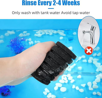 AQUANEAT 1 Pack Double Bio Sponge Filter, for Fry, Betta, Shrimp, Nano, Aquarium Fish Tank (Small up to 20Gal)