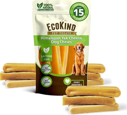 EcoKind Premium Gold Monster Yak Cheese Himalayan Dog Chew, Dog Treats Large Breed, All Natural, High Protein, for Aggressive Chewers, XL - 15+ Chews (5 lbs)