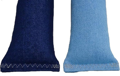 15" Catnip Cat Kicker Toys/Kitty Kick Sticks/Cat-Nip Kick Sticks (Light Denim and Dark Denim) (Kickers Filled with 1 oz Premium Canadian Catnip)