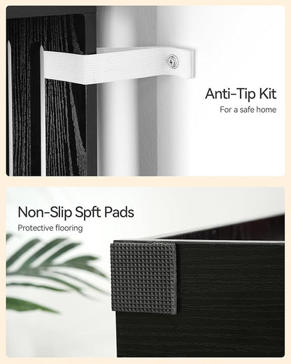 FourFurPets Gothic Cat Tree, 67" Cat Tower for Indoor Cats, Maine Coon Cat Tree for Large Cats 20 lbs+ with Extra-Large Padded Platform, Sisal-Covered Scratching Posts, Comfy Basket, Black & Red