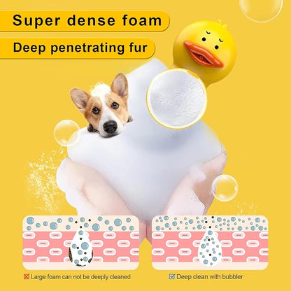 Electric Dog Shampoo Dispenser Dog Shampoo Sprayer Duck Shampoo Foamer for Pet, Foaming Soap Dispenser for Bathtub, Kitchen Sink Cleaning