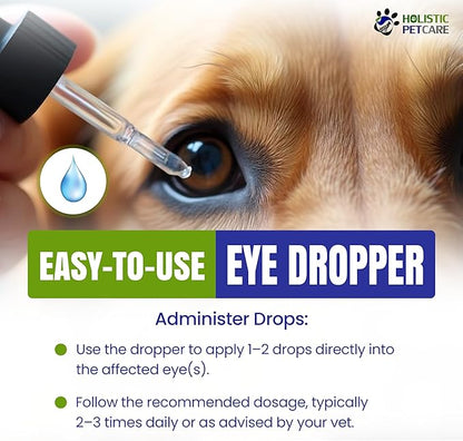 Eye Ulcer Drops - Colloidal Silver with DMSO Eye Drops for Dogs & Cat Eye Infections & Irritations - Eye Care Solution Reduces Cataracts - All Natural Pet Eye Health Care (4 oz)