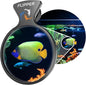 Flipper DeepSee 4" Viewer - Filter Clear Lens and Aquarium Magnetic Magnifier - Fish Tank Magnifying Glass for Coral Reef Aquarium - Magnetic Magnifying Glass Ideal for Photography - Black