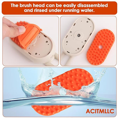 4 in 1 Cat Steam Brush for Shedding, Cleaning, Massage & Smooth, USB Rechargeable Pet Spray Hair Removal Comb, for Indoor Long/Short Haired Cats & Dogs (White)