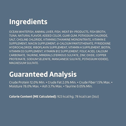 Amazon Brand - Wonder Bound Wet Cat Food, Pate, No Added Grain, (Whitefish & Tuna), 3 ounce (Pack of 24)