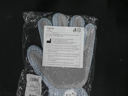 2 in 1 Pet Grooming Glove for Cats & Dogs, Efficient Deshedding Brush Pet Long Short Fur Removal Glove, Gentle Massaging Puppy Kitten Bathing Grooming Brush Tool, Easy Clean Floating Hair Mitt