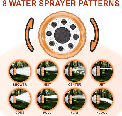 Dog Washing Hose Attachment, Pet Shower, Upgrade 8-in-1 Mode Dog Shower Attachment with 3.5oz 100cc Soap Dispenser, Replacement Hose Adapter for Pet Washing Irrigated Lawn Patio Car Cleaning