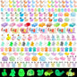 200 Pcs Mini Resin Animals Kit Accessories Variety Pack Glow Animal Figurines Resin Mini Ducks Figurines Accessories for Variety Pack for Garden Micro Landscape Aquarium Potted Dollhouse Decor
