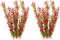 DSkoiph 2 pcs Aquarium Decor Plastic Plants Extra Large 21 Inches Artificial Fish Tank Plants Tall Fish Tank Decorations Artificial Green Water Plants (Wine)