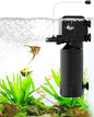 AQQA Dual-Use Aquarium Filter,Fish Tank Filter + Small Water Pump,Filtration,Wave-Making,Dissolved Oxygen,Water Circulation,Water Changes,Fountains Multifunctional Pump,Saltwater Freshwater (18W)