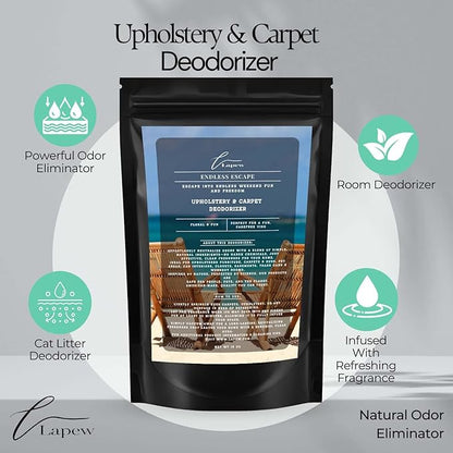 Endless Escape Carpet Freshener Powder 16 oz | Powerful Odor Eliminator for Home | Upholstery Deodorizer | Carpet Deodorizer | Pet Urine | Cat Litter Box | Endless Escape Fragrance.