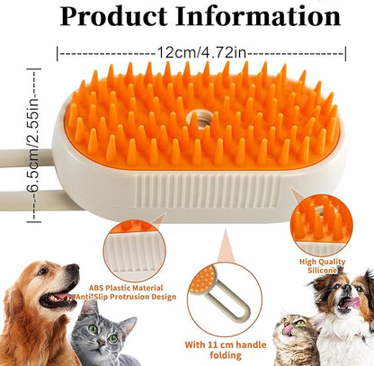 4-in-1 Cat Steam Brush for Shedding & Grooming, Spray Hair Removal Comb, Cat Brush for Massage, Pet Grooming Comb Hair Removal Tool for Cats and Dogs