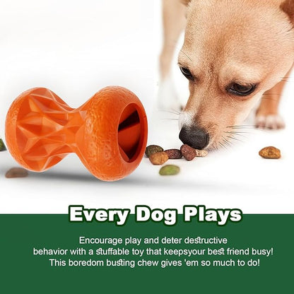 Dog Toys for Aggressive chewers, Indestructible Toy for Small Dogs Interactive Toy Dog chew Toys (Orange + Red)