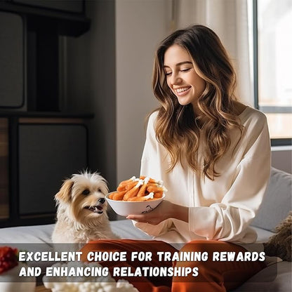 Dog Treats, Chicken Wrapped Calcium Bone Rawhide-Free Grain-Free Training Treats for Dogs Teeth Cleanning Breath Fresh Dog Chewy Snacks for Medium Large Dogs 10.6oz or 18-19 pcs