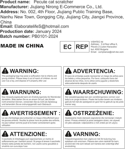 Double-Sided Cat Scratcher With Natural Sisal + Carpet Cloth, Durable Solid Wooden Structure Scratch Pad for Indoor Cats, Scratcher Lounge, 16.5 x 10.8in