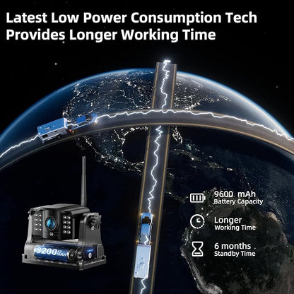 Fookoo HD Magnetic Wireless Backup Camera, 1080P 7" Dual Split Monitor & Rechargeable Rear View Cameras, Lower Consumption 1-Min Installation No Drilling Recording for RV Trailer Truck Camper DCX702