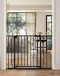 29"-40" Baby Gate for Stairs, Auto Close Stroller Friendly Dog Gate Indoor for Doorways, Pressure Mounted Baby Gate, Easy Walk Through Gate for Children & Pets, Black