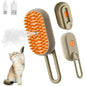 4 in 1 Cat Steam Brush,cat brushes for indoor cats,Rechargeable Steam Cat with Steam,Anti-Static Steam Pet Brushes for Dogs Cats(Khaki)