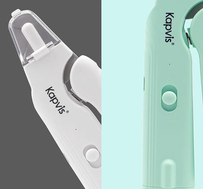 2-in-1 Dog & Cat Nail Clipper and Grinder,LED Lights & Safety Guard for Large Medium Small Dogs Cats Claw Trimmer,Claw Grooming Tool for for Cats and Small Dogs