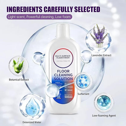 Floor Cleaning Solution Compatible with Tineco iFLOOR Series, All Robot Vacuums & Wireless Wet-Dry Mops, 4 Bottle Floor Cleaner Refill, Lavender Scent