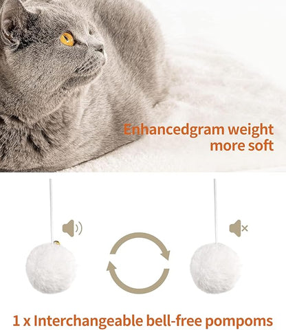 FourFurPets 26.7in Large Cat Tree Tower Condo, Cat Scratch Posts for Indoor Cats, Big Plate, Three 23.6in Full Sisal Scratching Posts, White