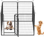 Dog Playpen, Outdoor Dog Fence, 12 Panels, 40" H Dog Pen for Large/Medium/Small Dogs, Heavy Duty Metal Pet Fence with Gate, Portable Dog Fence for RV Camping and Yard (Black)
