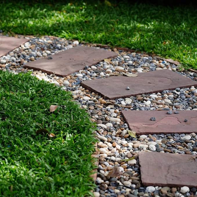 10lbs Natural River Rocks for Plants, 3/8" Aquarium Gravel Decorative Polished Mixed Pebbles for Fish Tank, Gardening, Flower Pots, Vase Fillers, Indoor Water Fountains, Landscaping