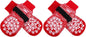 EXPAWLORER Anti Slip Dog Socks to Prevent Licking Paws, Dog Shoes for Hot Pavement, Dog Booties for Small Medium Large Senior Dogs, Traction Control Dog Boots & Paw Protectors for Hardwood Floors-Red