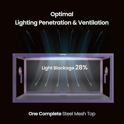 50 Gallon Bearded Dragon Tank, Reptile Enclosure for Easy Maintenance, Front Opening Reptile Tank with Top Screen Ventilation & Glass Sliding Door 36''x18''x18''