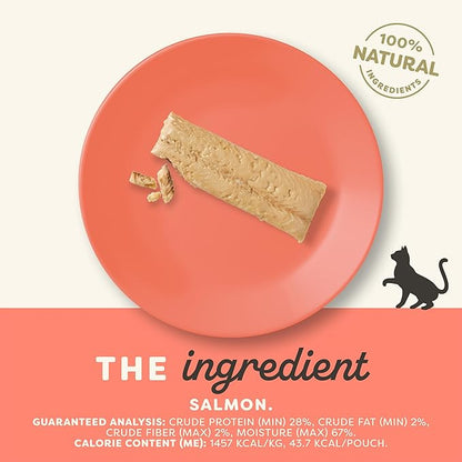 Applaws Natural Cat Treats, Grain-Free, High-Protein Whole Salmon Loins, Single-Ingredient Healthy Snack for Cats (12 x 1.06 oz Loins)