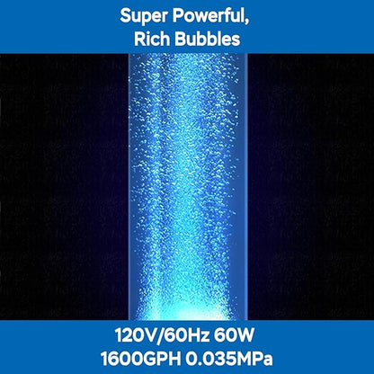 AquaMiracle Linear Air Pump ZP-40/ZP-60/ZP-100/ZP-200 for Pond Aeration, 635/950/1600/4000GPH Septic Air Pump Pond Aerators for Outdoor Ponds, Waste Treatment, Aquarium, Fish Farm, Seafood Restaurant