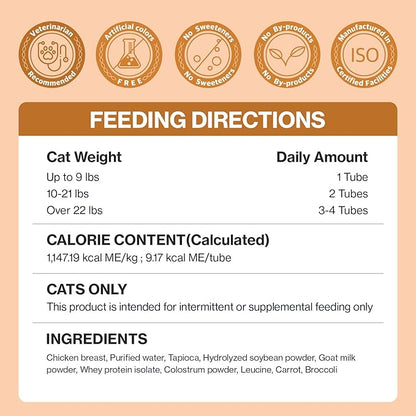 Dr.by Cat Colostrum Protein Cat Supplement Immune Support Muscle Growth, Gentle on Digestion for Kittens, Adult&Senior Cats with Goat Milk, Whey Protein Isolate, Colostrum Lickable Formula