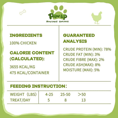 Freeze Dried Chicken for Dogs Cats, High Protein Raw Dog Food Topper, Single Fresh Ingredient Treats, 4.6oz, Rawhide Free