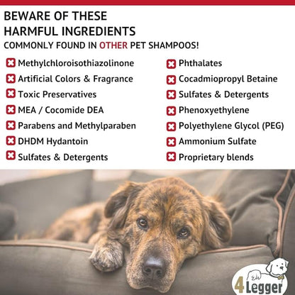 All Natural Organic Oatmeal Dog Shampoo for Itchy Skin with Aloe, Coconut & Lavender Essential Oil, Hypoallergenic, Moisturizing for Normal, Dry, Itchy, or Sensitive Skin, USA Made, 16 oz