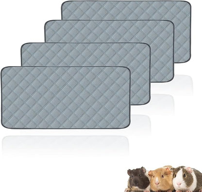 4 Pack Guinea Pig Cage Liners Washable Guinea Pig Bedding Super Absorbent | Waterproof | Non Slip| Reusable Guinea Pig Pee Pads for Small Animals Rabbit Hamster Rat - for Midwest 48" x 24"